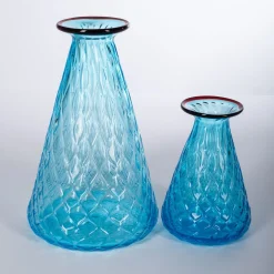 Acqua Mare Balloton Set di 2 vasi conici azzurri