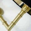 Alanis Lampada da Parete Ottone Finitura Oro con 2 Paralumi in Tessuto Nero