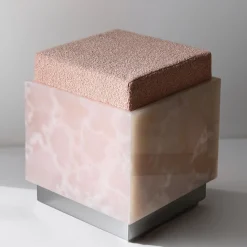 Alfie Rosa Pouf in Onice