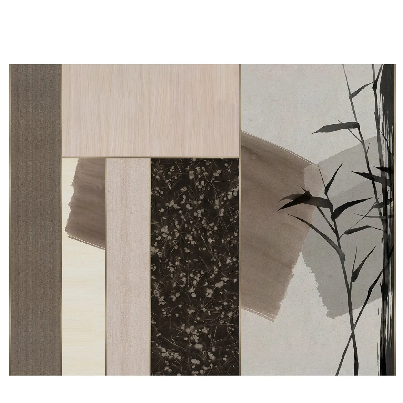 Al primo incontro Beige Mural Composition