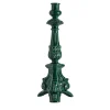 Alto Candelabro Barocco in Ceramica Verde Ramine