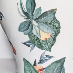 Amalfi Vaso in anfora di porcellana con foglie e agrumi H32Cm