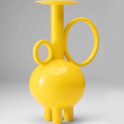 Anfora alta in ceramica gialla Algoritmo