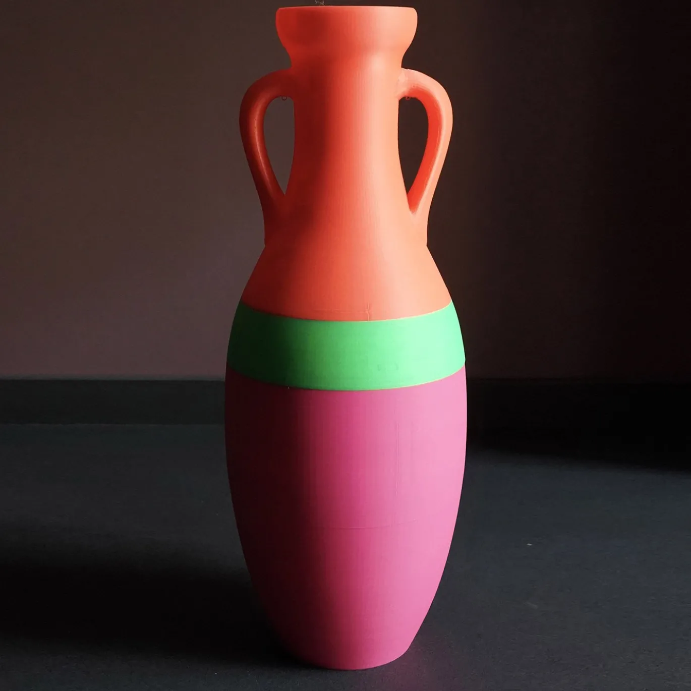 Anfora Giulio Cesare XL verde fucsia e arancio