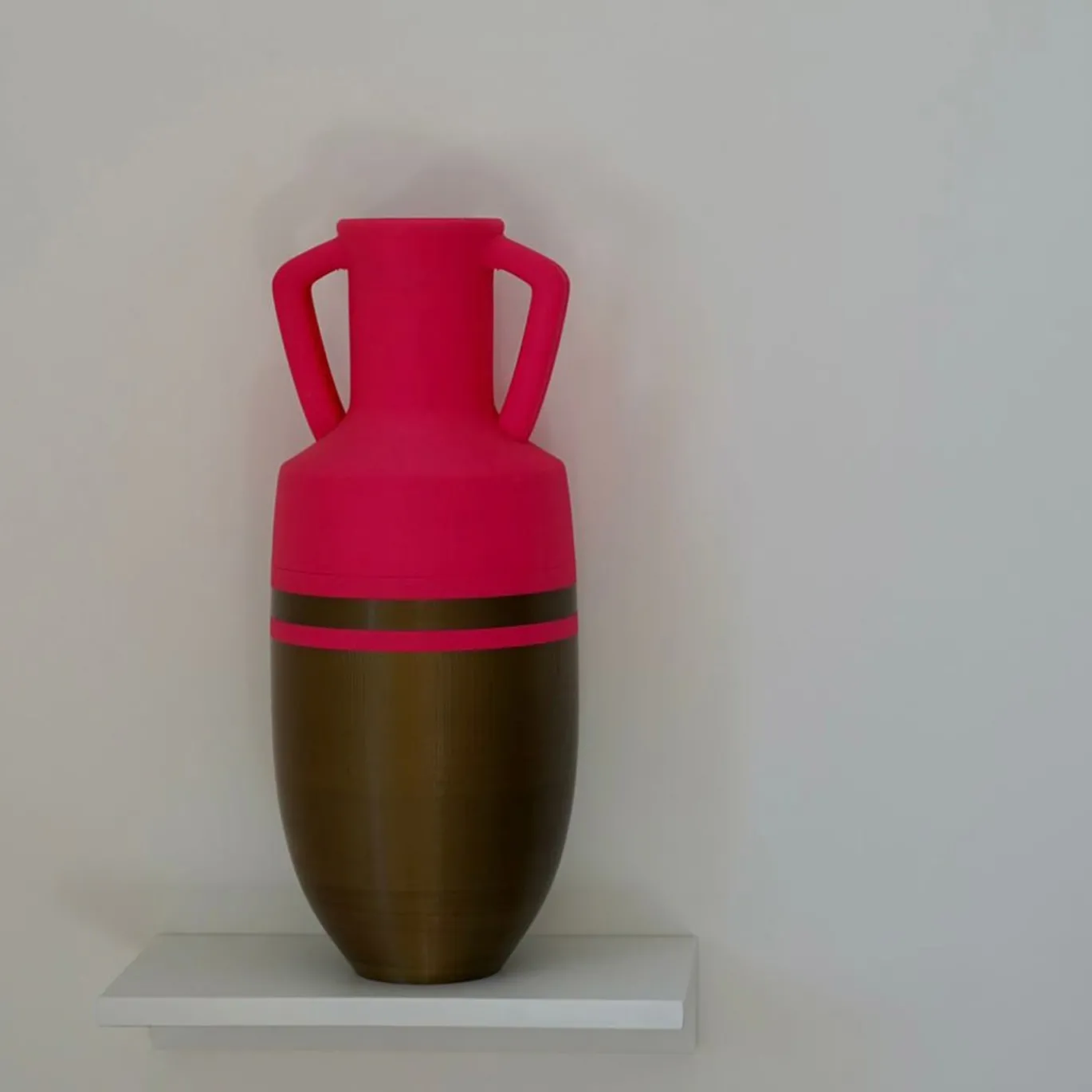 Anfora Ottaviano XL in bronzo e fucsia