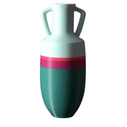 Anfora Ottaviano XL Verde Fucsia Arancione e Azzurro