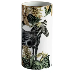 Animalia Vaso cilindrico in porcellana con zebra