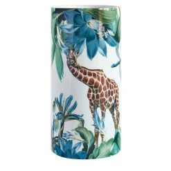Animalia Vaso cilindrico in porcellana con giraffa