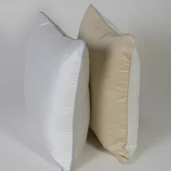 Anthea Piping Cuscino Bicolore Beige e Bianco