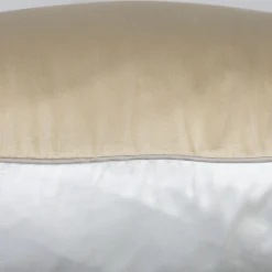 Anthea Piping Cuscino Bicolore Beige e Bianco