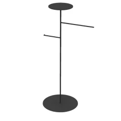 Appendiabiti e portaoggetti neri di Stelo