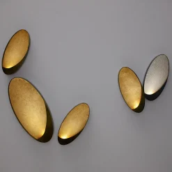 Applique a due petali in oro e acciaio di Mammini Candido