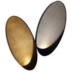 Applique a due petali in oro e acciaio di Mammini Candido