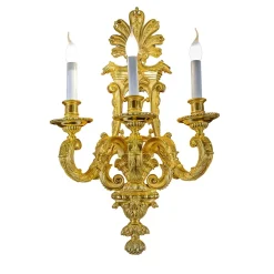 APPLIQUE A 3 LUCI IN STILE LUIGI XV