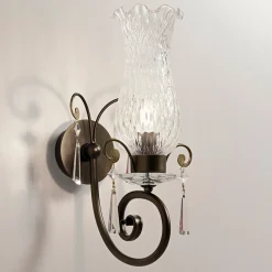 Applique Anfora in Vetro Trasparente