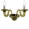 Applique Asia a 2 Luci in Vetro Soffiato Verde Oliva