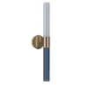 Applique centrale Sbàrlusc in vetro fumé indaco e ottone champagne di Isacco Brioschi