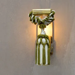 Applique Changeant Imperiale bianco e verde bosco
