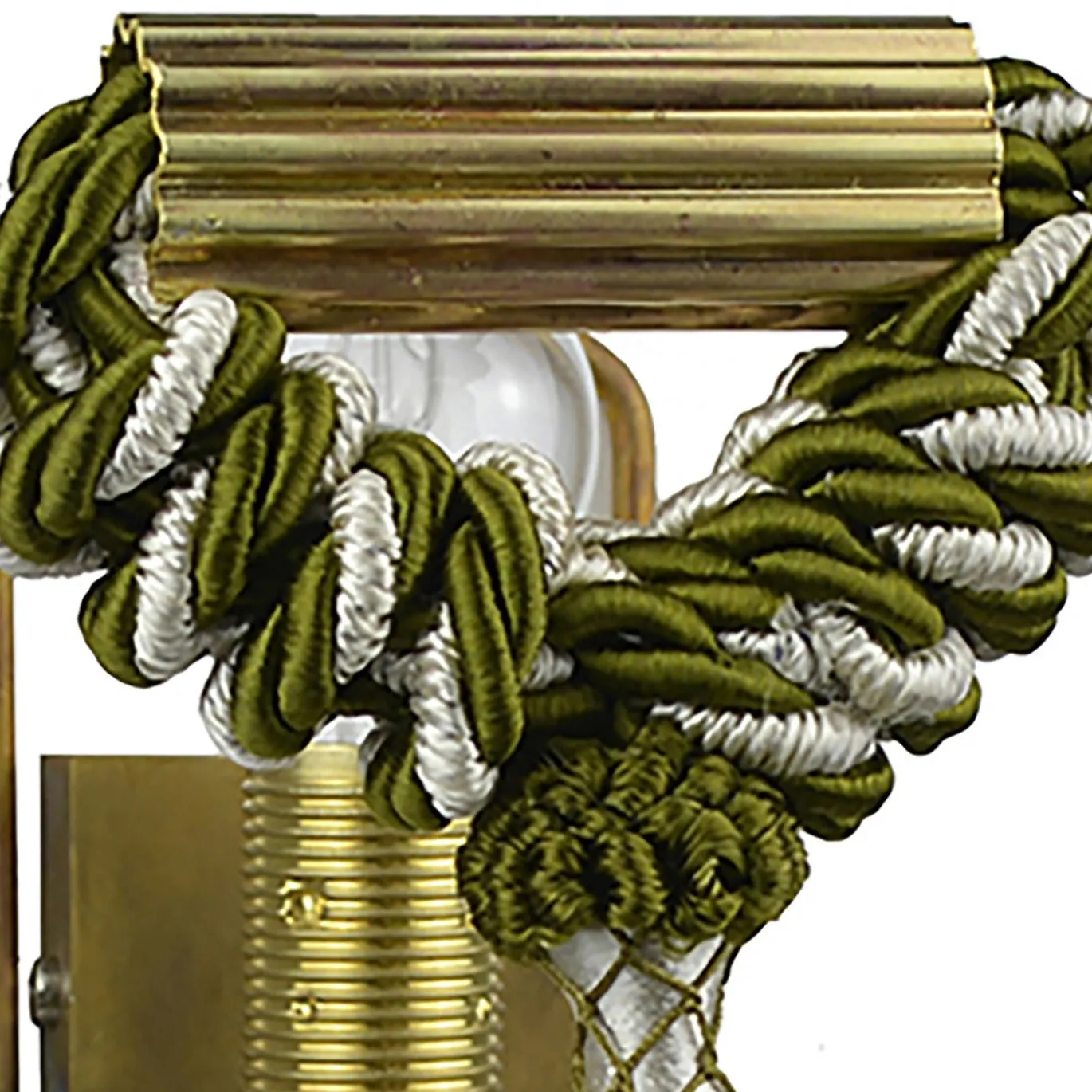 Applique Changeant Imperiale bianco e verde bosco