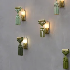Applique Changeant Imperiale bianco e verde bosco