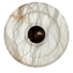 Applique Circle in bronzo chiaro e alabastro