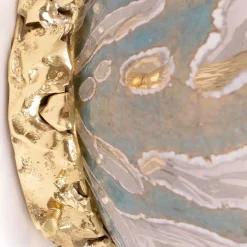 Applique Crown in Vetro di Murano Denim