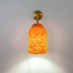 Applique da muro LAAB Small con foglie di Ginkgo e dettagli in bronzo