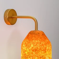 Applique da muro LAAB Small con foglie di Ginkgo e dettagli in bronzo