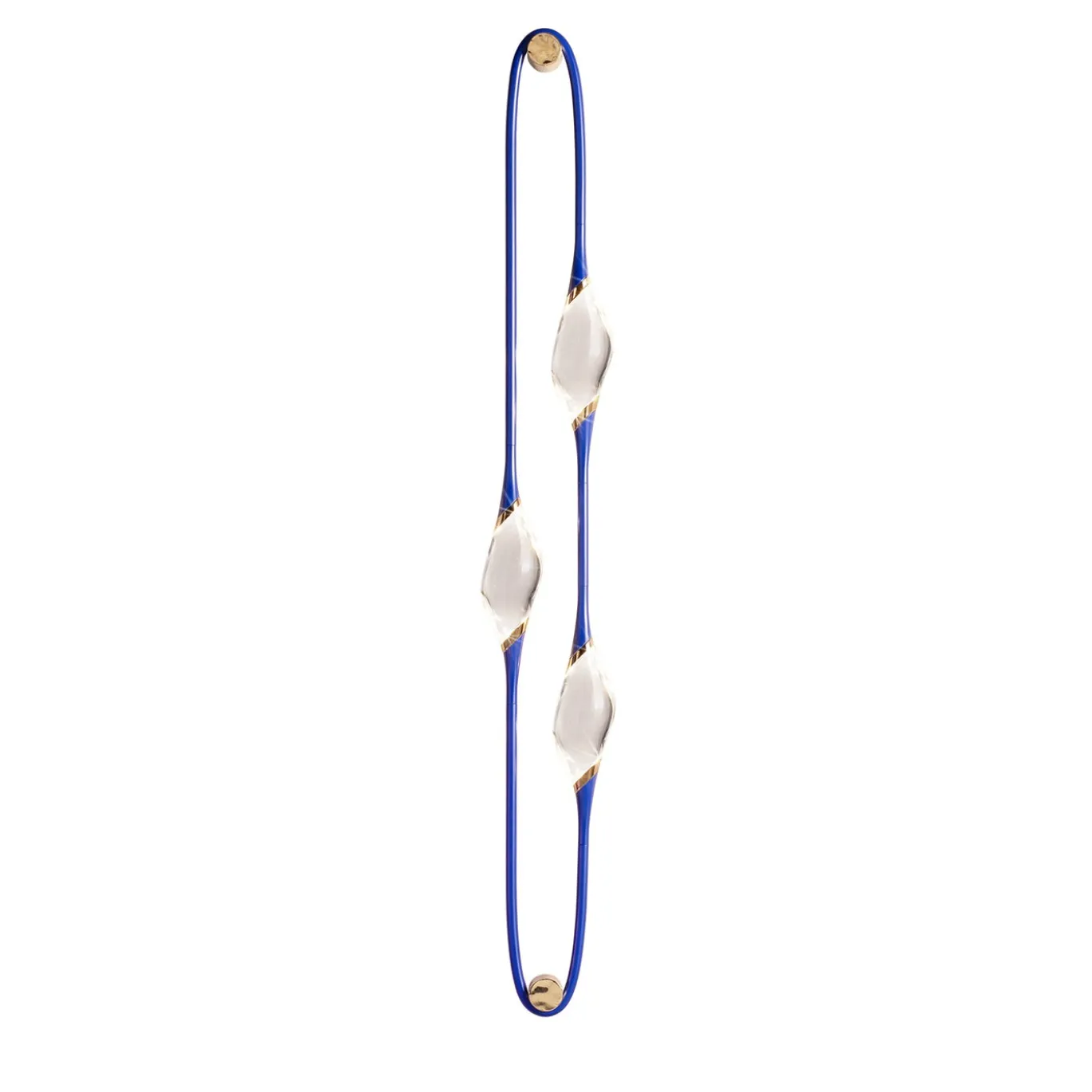 Applique da parete Il Pezzo 12 in Ottone Blu Majorelle e Oro