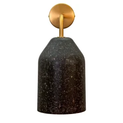 Applique da parete LAAB Small in bronzo satinato con foglie nere