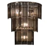 Applique da parete Roma con struttura black aubergine e vetro bronzo