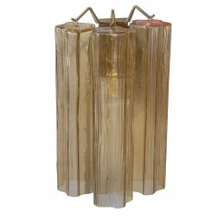 Applique da parete Tubi Bronzo in vetro marrone