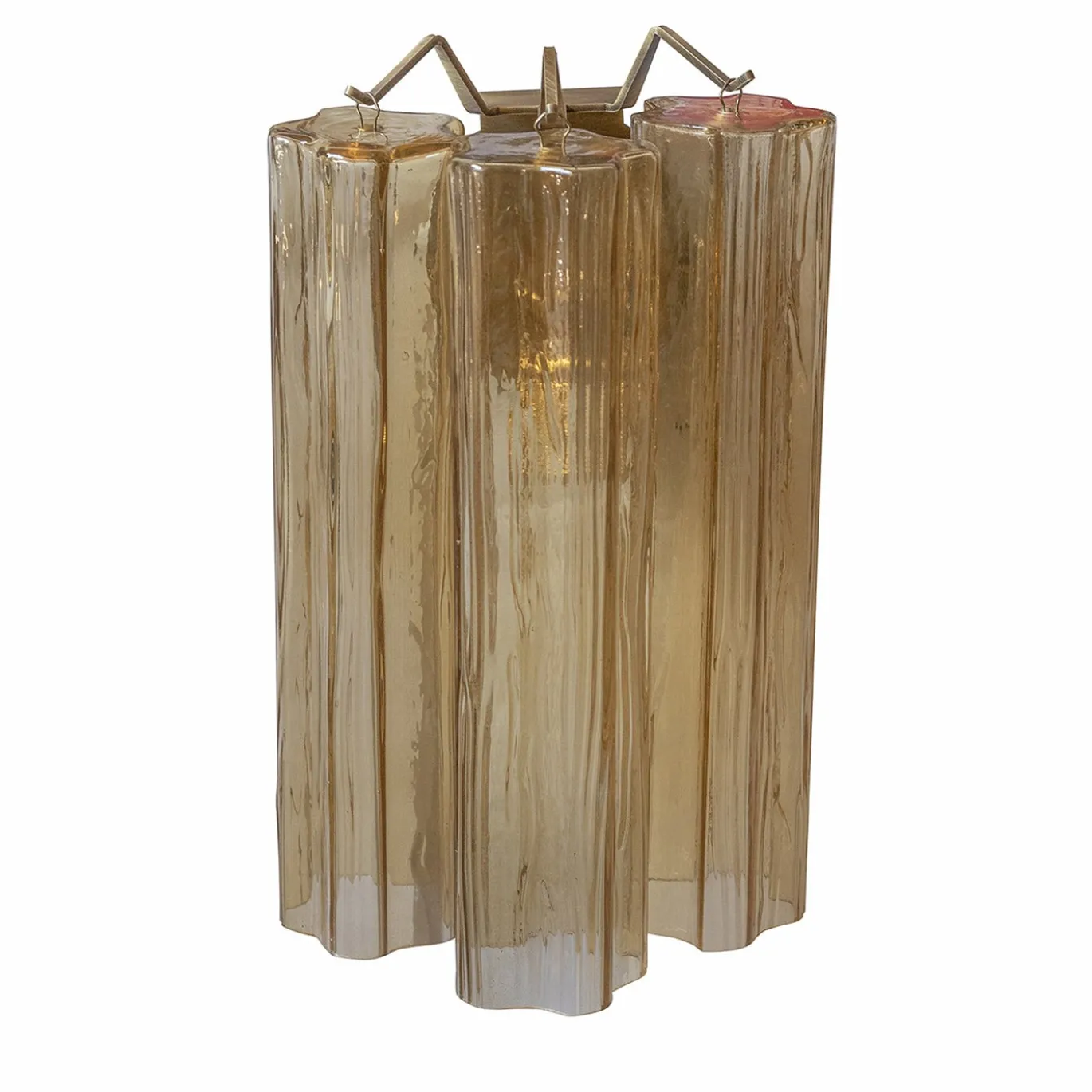 Applique da parete Tubi Bronzo in vetro marrone