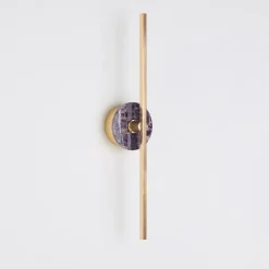 Applique Essential/ Elite Stick in ottone lucido e ametista