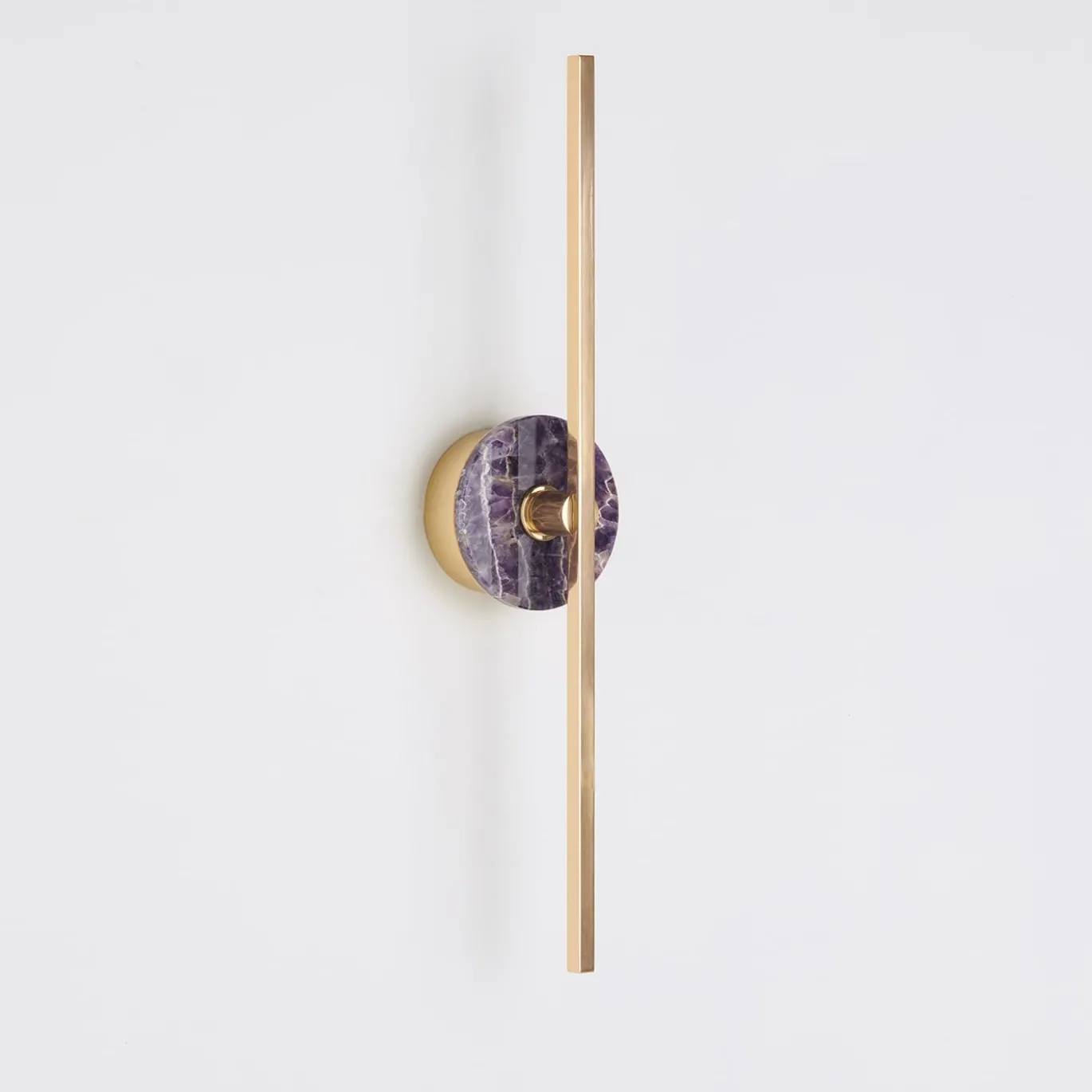 Applique Essential/ Elite Stick in ottone lucido e ametista