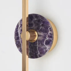 Applique Essential/ Elite Stick in ottone lucido e ametista