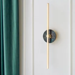 Applique Essential / Elite Stick in ottone lucido e labradorite