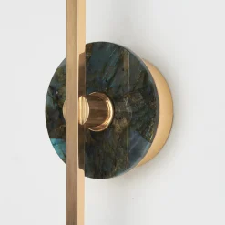 Applique Essential / Elite Stick in ottone lucido e labradorite