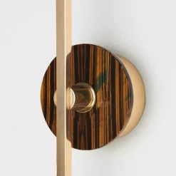 Applique Essential/ Elite Stick in ottone lucido e occhio di tigre