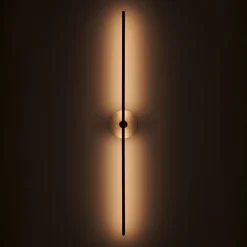 Applique Essential Grand Stick in bronzo e travertino