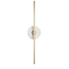 Applique Essential Stick in ottone satinato e marmo bianco