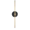 Applique Essential Stick in ottone satinato e marmo nero Marquinha