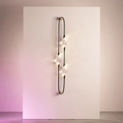 Applique Il Pezzo 12 a 3 luci in ottone nero e oro