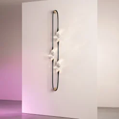 Applique Il Pezzo 12 a 3 luci in ottone nero e oro