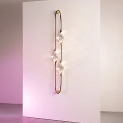 Applique Il Pezzo 12 a 3 luci in ottone bronzo e oro