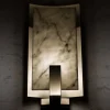 Applique in marmo di Carrara e ottone