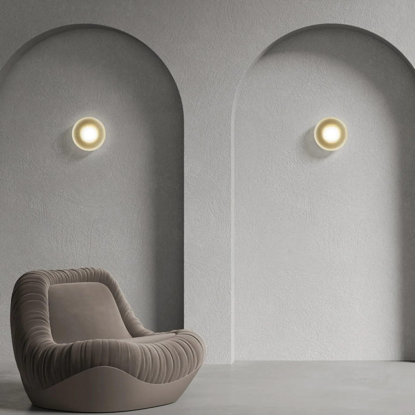 Applique Lounge da muro in vetro champagne satin