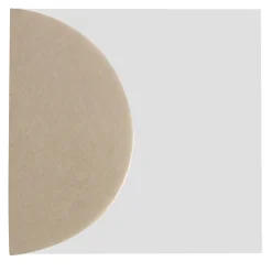 Applique Modulare D in ferro con finitura bianca e pietra beige