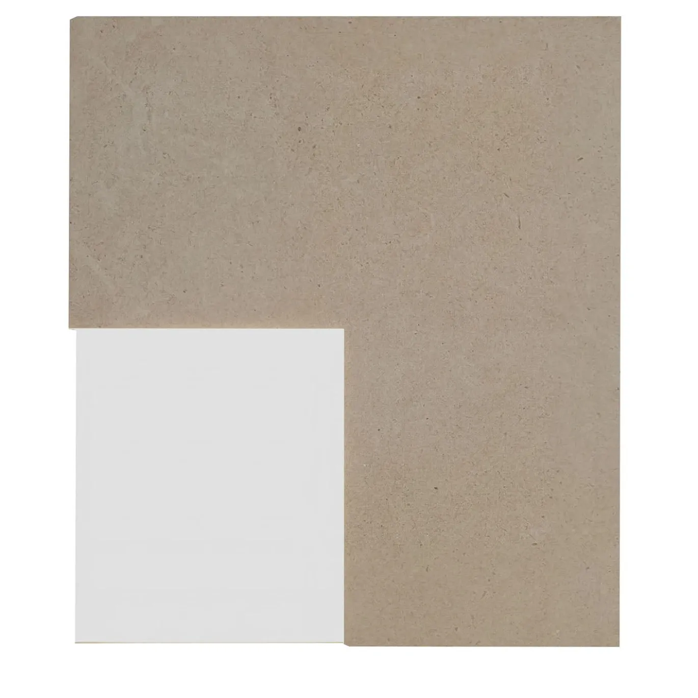 Applique Modulare X in ferro con finitura bianca e pietra beige