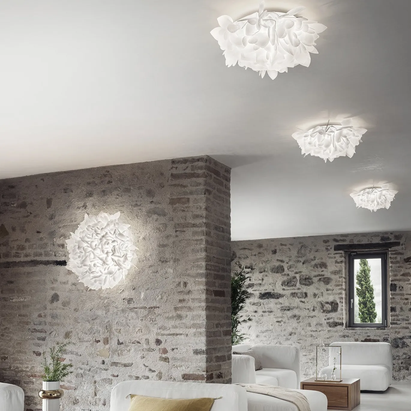 Applique/Plafoniera Veli Foliage Bianca